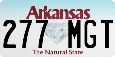 AR license plate 277MGT
