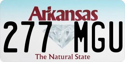 AR license plate 277MGU