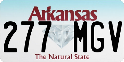 AR license plate 277MGV