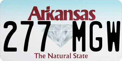AR license plate 277MGW