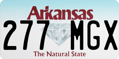 AR license plate 277MGX
