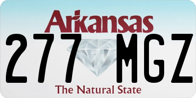 AR license plate 277MGZ