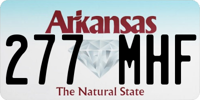 AR license plate 277MHF