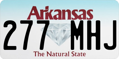 AR license plate 277MHJ
