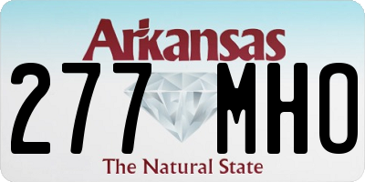 AR license plate 277MHO