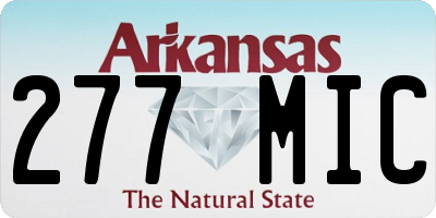 AR license plate 277MIC
