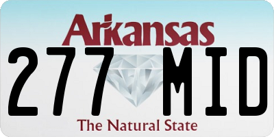 AR license plate 277MID