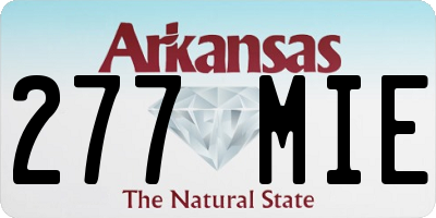 AR license plate 277MIE