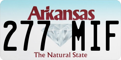 AR license plate 277MIF