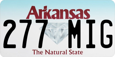 AR license plate 277MIG