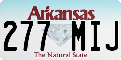 AR license plate 277MIJ