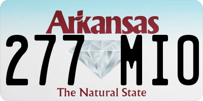 AR license plate 277MIO