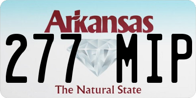 AR license plate 277MIP