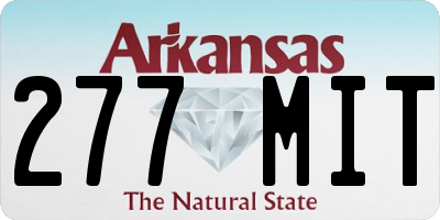 AR license plate 277MIT