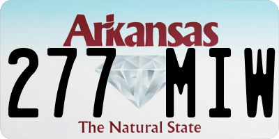 AR license plate 277MIW