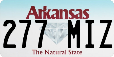 AR license plate 277MIZ