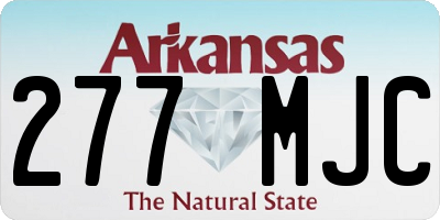 AR license plate 277MJC