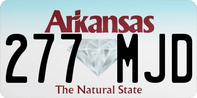AR license plate 277MJD