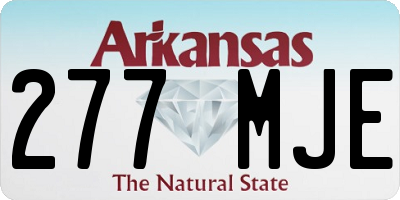 AR license plate 277MJE