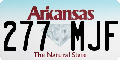 AR license plate 277MJF