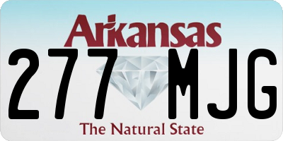 AR license plate 277MJG