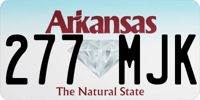 AR license plate 277MJK