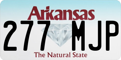 AR license plate 277MJP