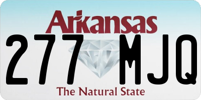 AR license plate 277MJQ