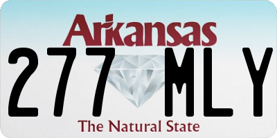 AR license plate 277MLY