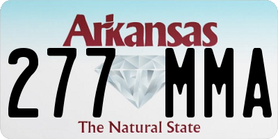 AR license plate 277MMA