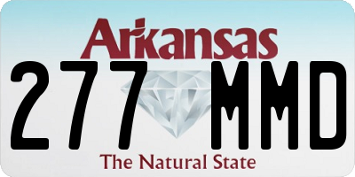 AR license plate 277MMD