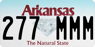 AR license plate 277MMM