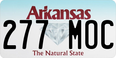 AR license plate 277MOC