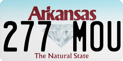 AR license plate 277MOU