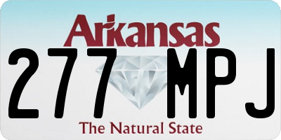 AR license plate 277MPJ