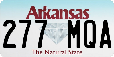 AR license plate 277MQA