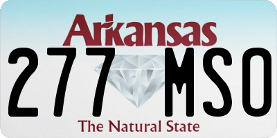 AR license plate 277MSO