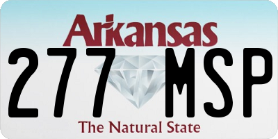 AR license plate 277MSP