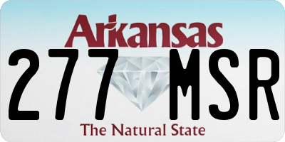 AR license plate 277MSR