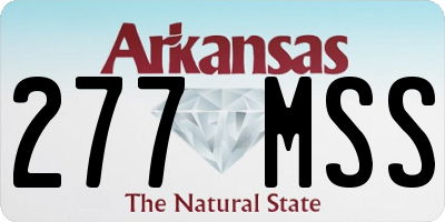 AR license plate 277MSS