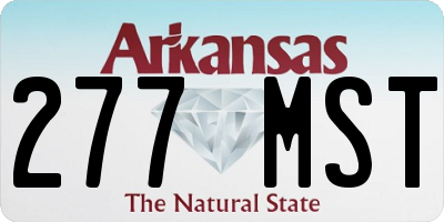 AR license plate 277MST