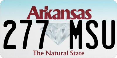 AR license plate 277MSU