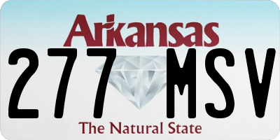 AR license plate 277MSV