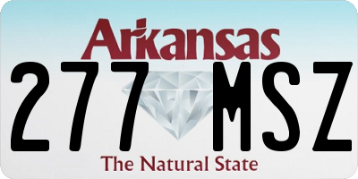 AR license plate 277MSZ