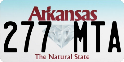 AR license plate 277MTA