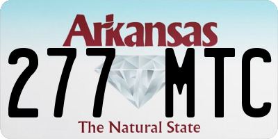 AR license plate 277MTC