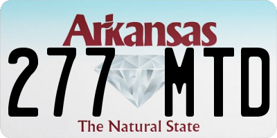 AR license plate 277MTD