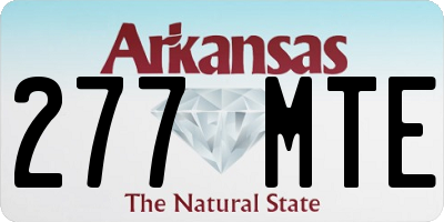AR license plate 277MTE