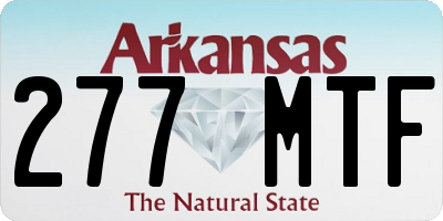 AR license plate 277MTF
