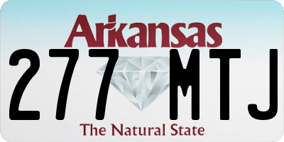AR license plate 277MTJ